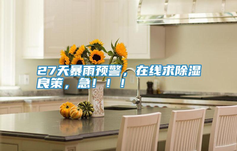 27天暴雨預警，在線求除濕良策，急！！！