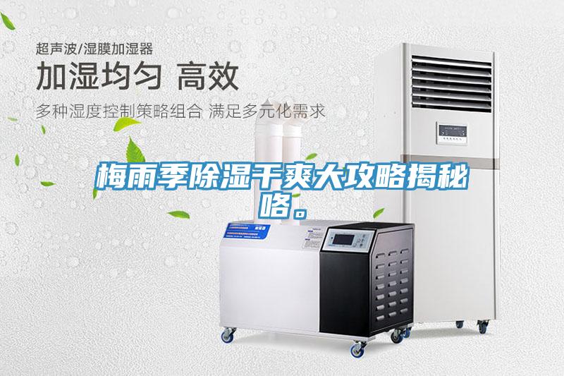 梅雨季除濕幹爽大攻略揭秘咯。