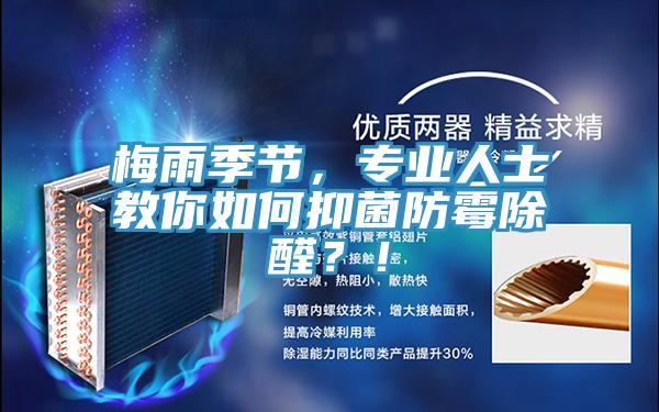 梅雨季節，專業人士教你如何抑菌防黴除醛？！