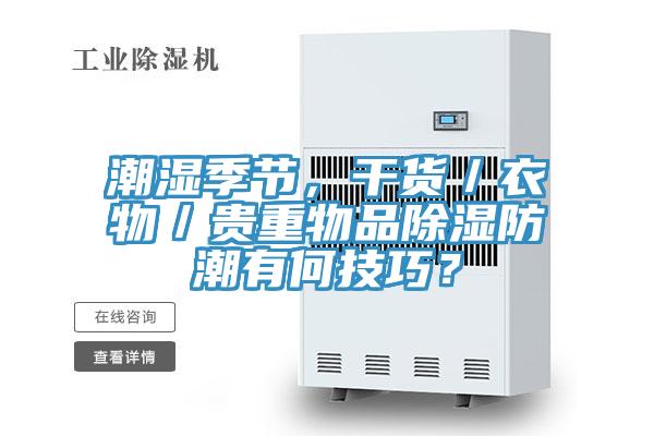 潮濕季節，幹貨／衣物／貴重物品除濕防潮有何技巧？