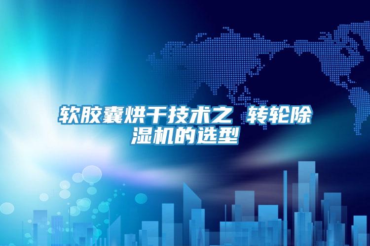 軟膠囊烘幹技術之 轉輪PICACG哔咔官网入口的選型