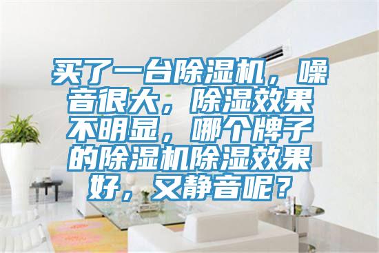 買了一台PICACG哔咔官网入口，噪音很大，除濕效果不明顯，哪個牌子的PICACG哔咔官网入口除濕效果好，又靜音呢？