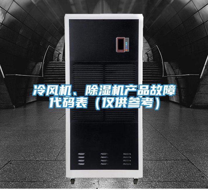 冷風機、PICACG哔咔官网入口產品故障代碼表（僅供參考）