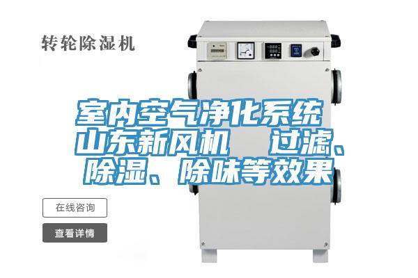 室內空氣淨化係統 山東新風機  過濾、除濕、除味等效果