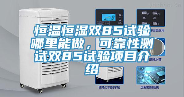 恒溫恒濕雙85試驗哪裏能做，可靠性測試雙85試驗項目介紹