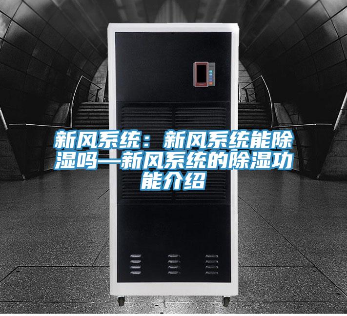 新風係統：新風係統能除濕嗎—新風係統的除濕功能介紹