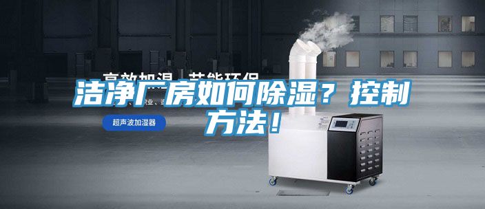 潔淨廠房如何除濕？控製方法！